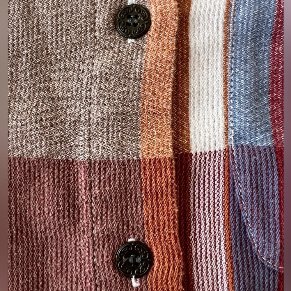 Vintage Alfred Dunner Plaid Button Down Shirt Roll Tab Lightweight Shacket - Picture 6 of 12